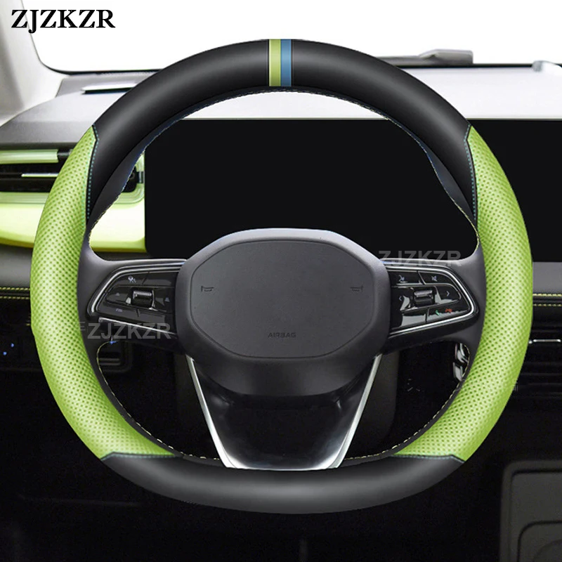 Car Steering Wheel Cover Wrap for Geely Geometry E Atlas Pro Azkarra Monjaro KX11 Xingyue L Braiding cover for steering wheel