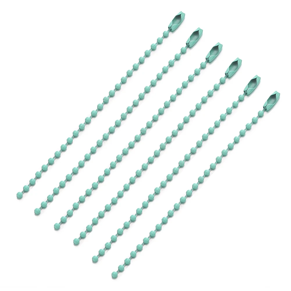 20pcs/lot Colorful Ball Bead Chains Fits Key Chain/Label Hand Tag Connector For DIY Bracelet Jewelry Making Accessorise
