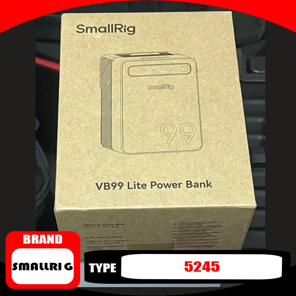 SmallRig VB99 Lite Mini V Mount Battery 14.54V 6800mAh 99Wh Power Bank with 65W Fast Charging  for COB Light Phone Camera New 1