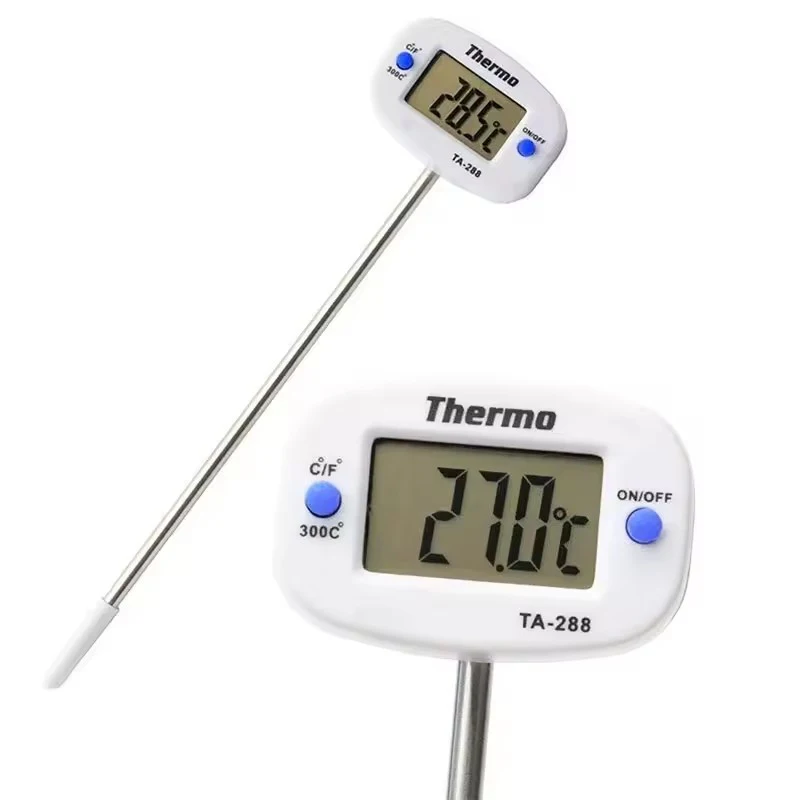 1 Pcs Portable Home Kitchen Electronic Thermometer Stainless Steel Insert Food Liquid Water Oil Food Thermometer