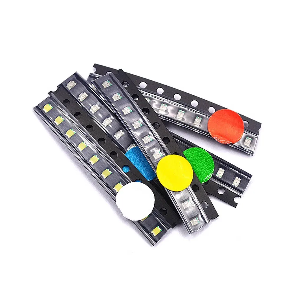 1000Pcs 10 Colors x 100Pcs SMD 0805 (2012) LED White Red Green Yellow Blue Warm Pink Purple Orange Light Emitting Diode Kit