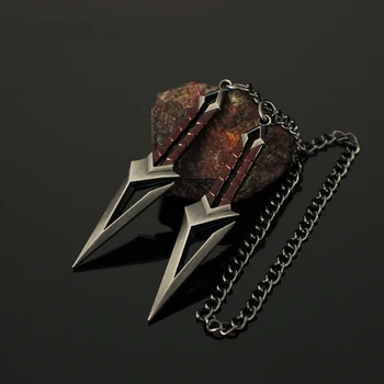 Brelok do kluczy Valorant 9 cm Shashui Sect's Black Wave Blade Mini metalowy nóż do gier z łańcuchem Model broni Prezent Zabawka dla chłopców