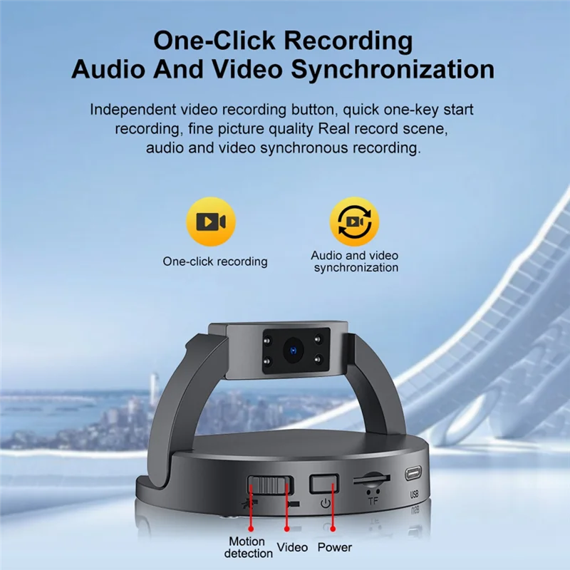 ABMF-1080P Мини-камера Цифровой видеорегистратор Портативные камеры Обнаружение движения 10 часов Скрыть видеорегистратор Видеокамера Парковочная камера