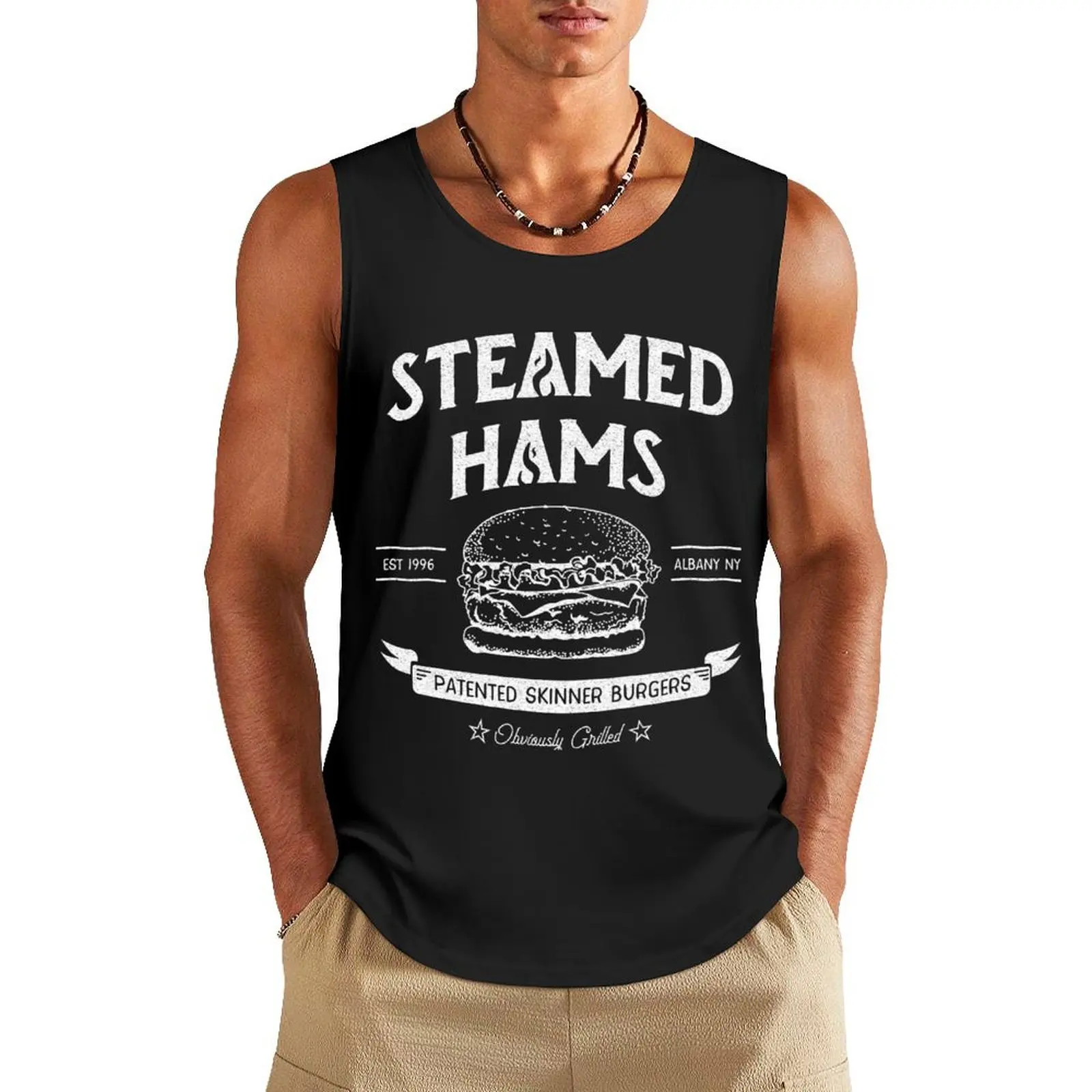 Steamed Hams Meme Tank Top Sportswear for men Sports clothing summer clothes for men