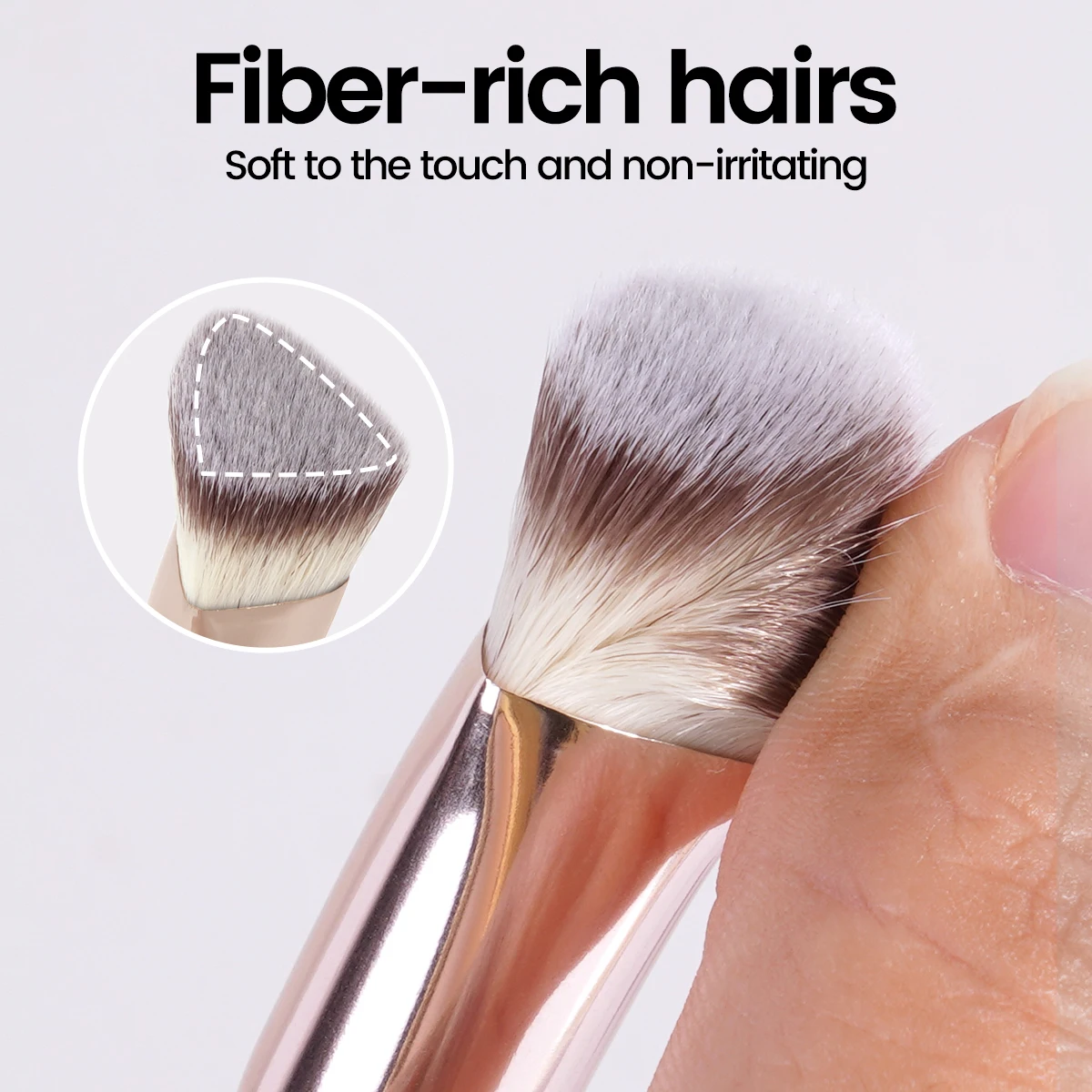 MAANGE Dense Soft Hair Concealer Makeup Brush Triangle Foundation Brush for Liquid Cream Blending Concealing Cosmetic Beauty