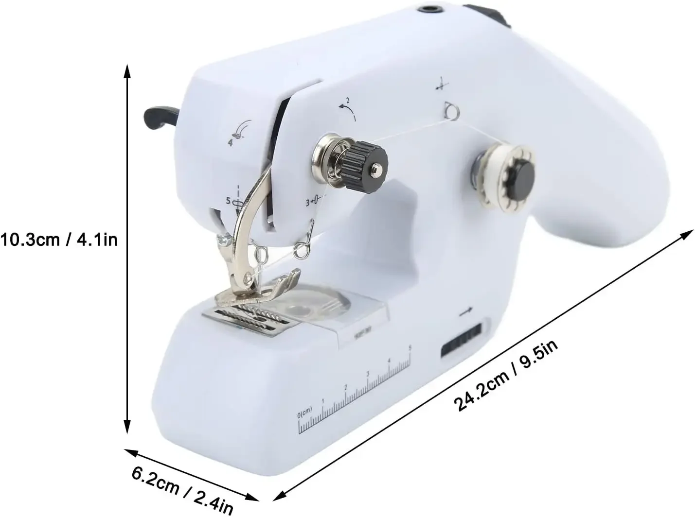 Pink/White Automatic Handheld Sewing Machine, Mini Portable Electric Cordless Sewing Machine for Adult，Simple Home Sewing Tool