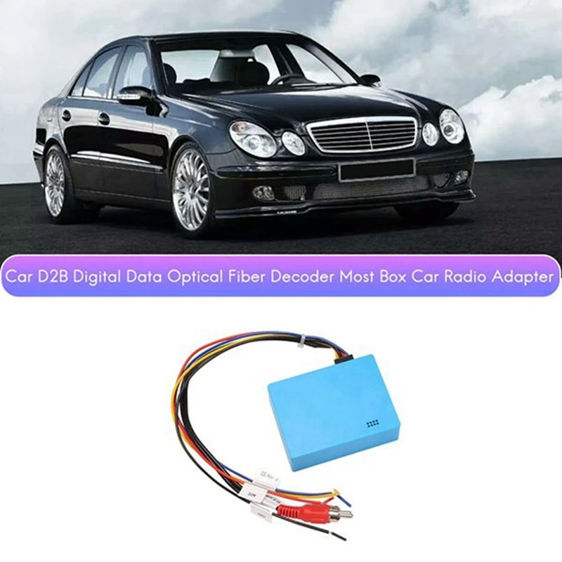 Top!-Car D2B Digital Data Fiber Optic Decoder Car Radio Adapter for Mercedes Benz ML CL SL ECS CLK Class