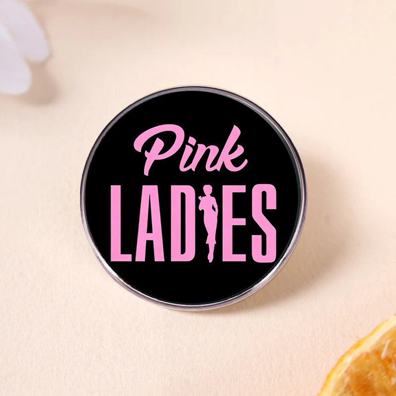 Pink Ladies Fashion Women's Brooch English Feminist Backpack Pin Metal Badge Clothing Accessories