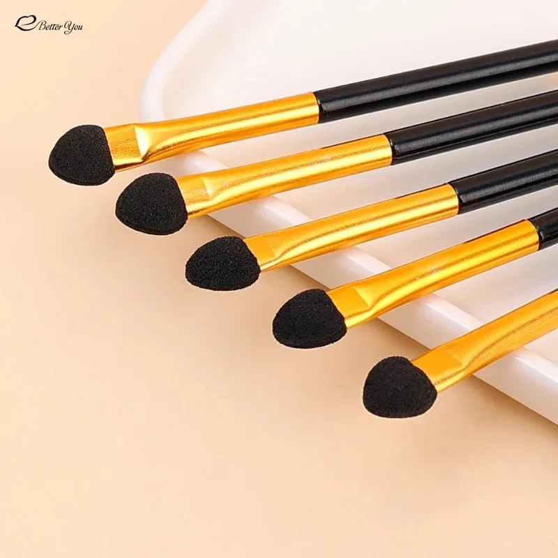 Double-Ended Eyeshadow Brush Professional Soft Sponge Head Artificial Fibre EyeShadow Makeup Brush Easy To Cover Beauty Cosmetic