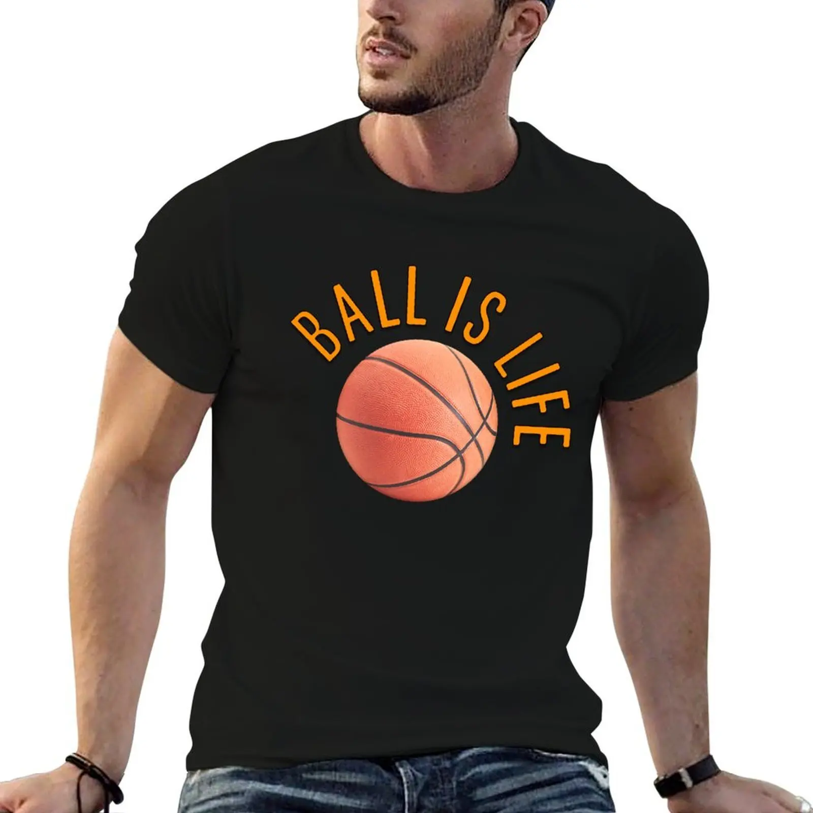 

Ball is life T-Shirt t shirt man luxury t shirt man casual T-Shirt