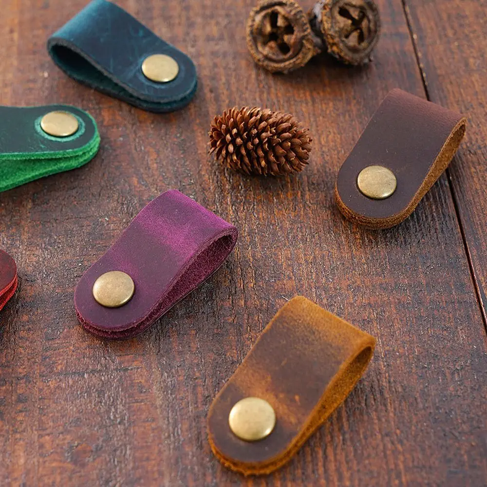 Cartoon Leather Cable Winder Mini Cord Organizer Cord Organizer Winder Tie Data Line