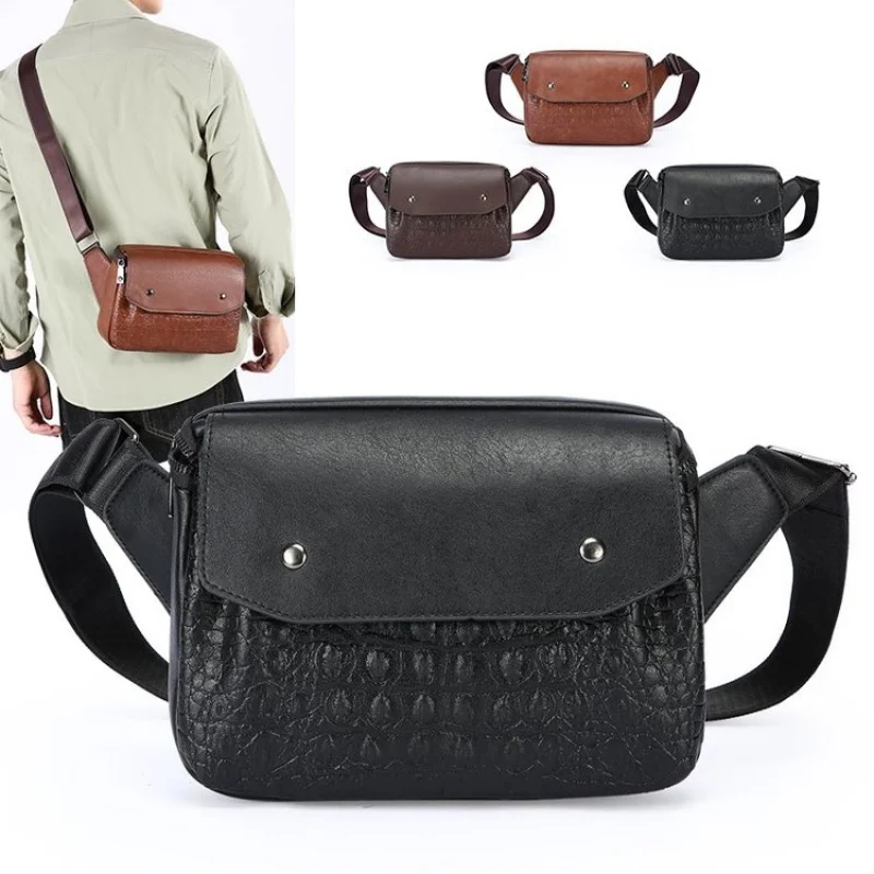 Men's fashion crocodile skin PU leather business briefcase shoulder bags crossbody bags bag for man bolsos para hombre