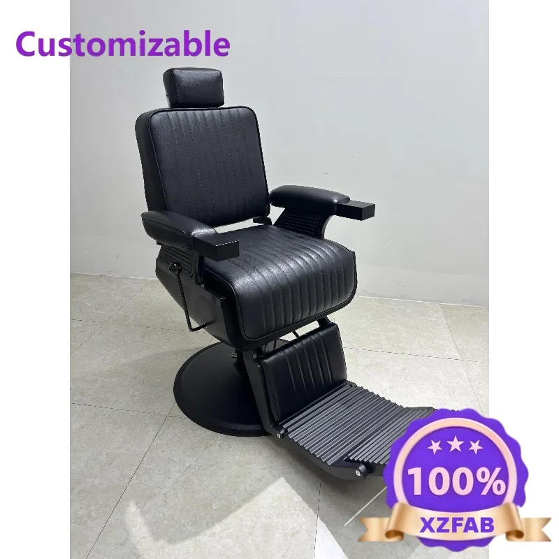 Factory Direct 2026 Special for hair salon, reclining men's large chair for haircutting, perming and dyeing, retro hair salon ch
