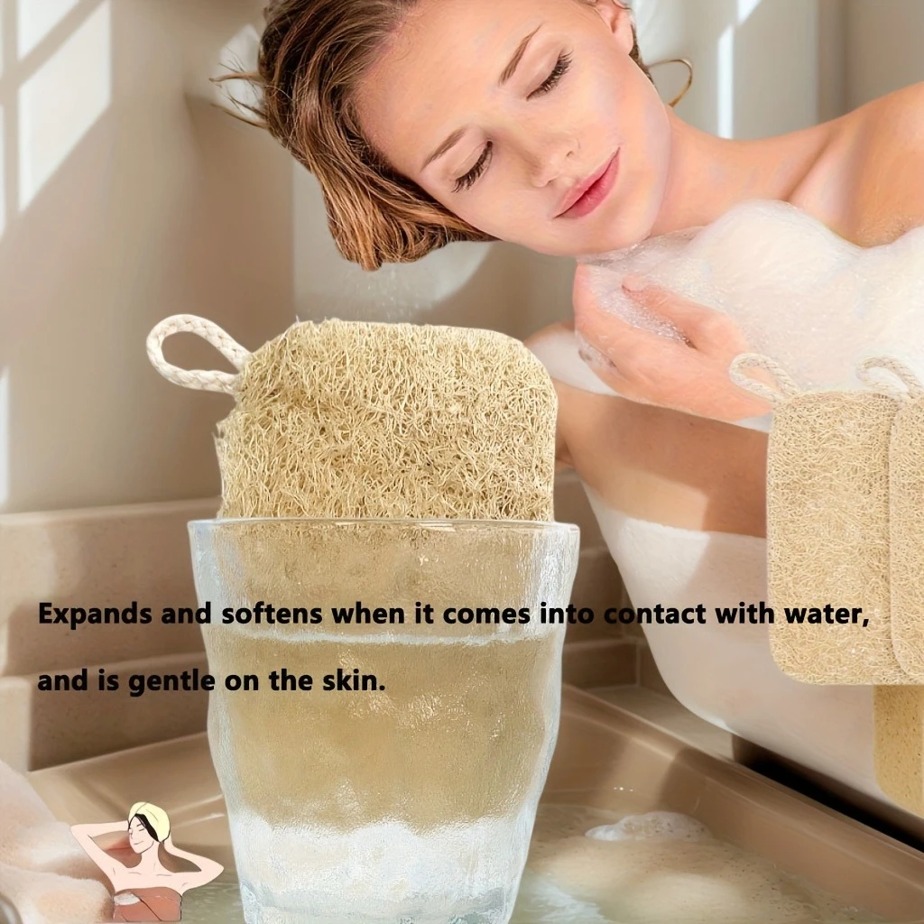 3/6 قطع - قماش تنظيف الجسم والظهر السميك بطبقة مزدوجة ناعمة لتنظيف الجسم والظهر، فرشاة حمام لتنظيف الرغوة العميقة للحمام