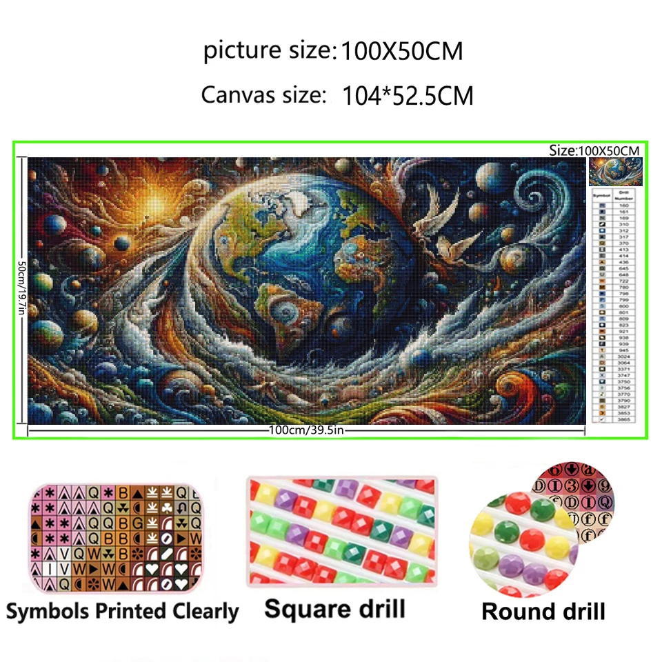 Mother Earth DIY 5D Diamond Painting Cross Stitch Abstract Fantasy Landscape Full Mosaic Diamond Embroidery Sale Large Size