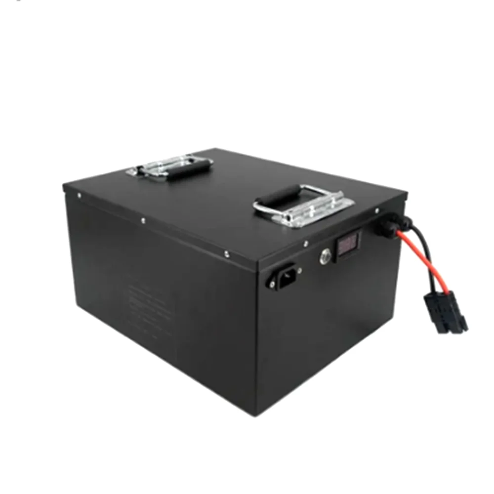 Metal Case Deep Cycle 48V 50Ah Lifepo4 Lithium Battery With Strong Bms For Golf Cart Solar Storage System Agv+5A Charger