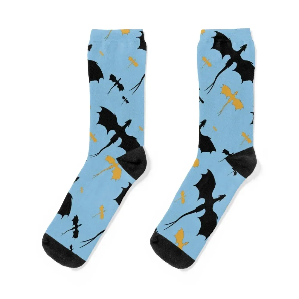 Fourth Wing Baby Blue Dragon Socks christmas gift Lots professional running aesthetic Boy Socks Women's