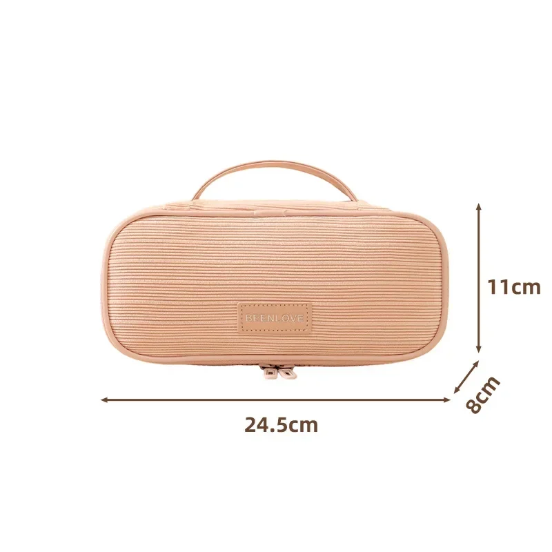2026 Neue Cord-Kosmetiktasche für Frauen Große Kapazität Make-up-Tasche Samt Quadratische Multifunktionale Handtasche zur Aufbewahrung von Hautpflegeprodukten – Detail 5
