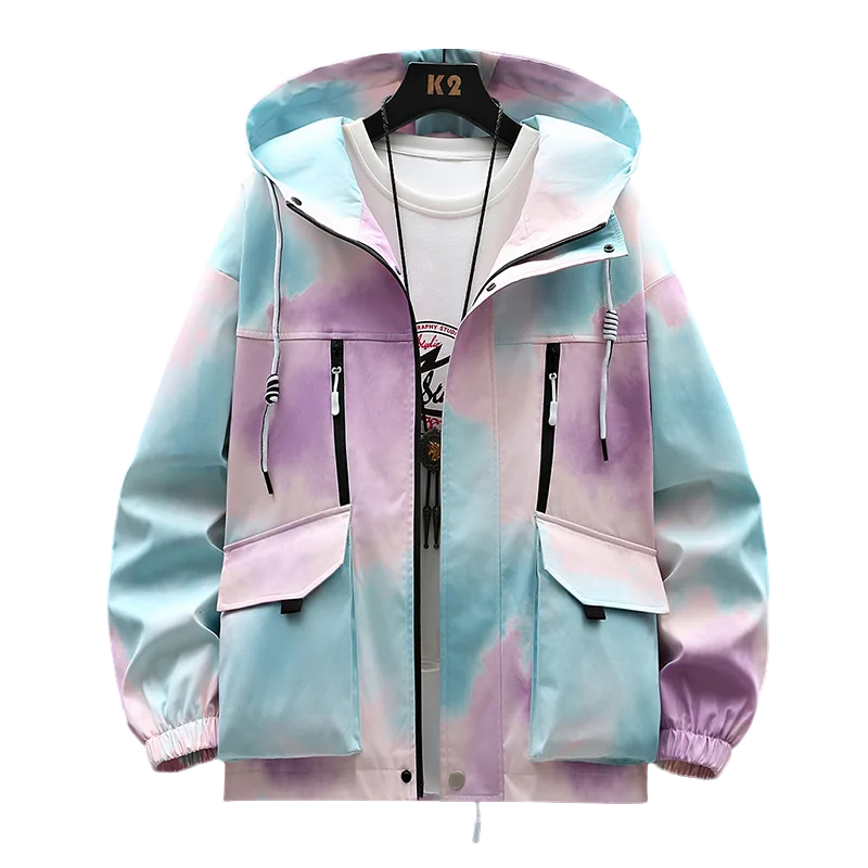 2024 Autumn youngth Thick Outdoor Jackets Men's high-quality  Jacket men Fashion print coat mens Casual hoodie windbreaker