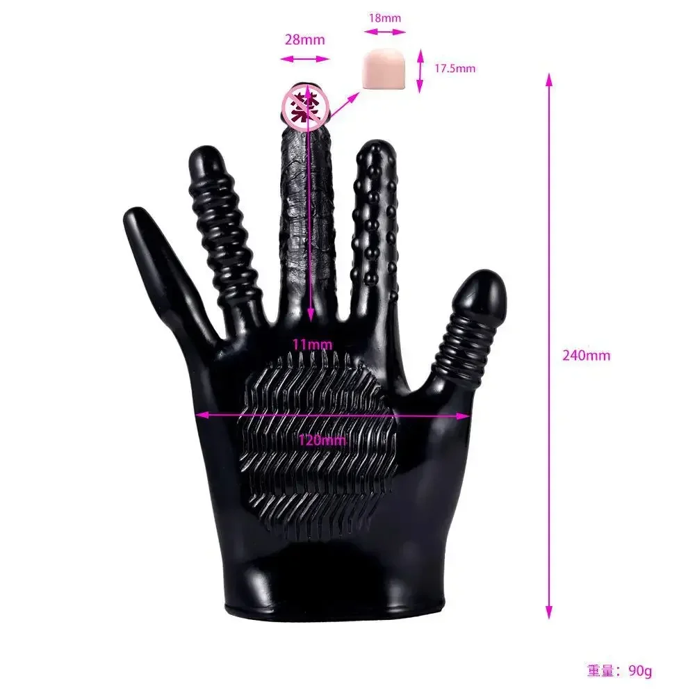 خمسة أصابع الموزه قفازات الجنس هزاز للنساء دسار G-بقعة البظر محفز المنتجات المثيرة المهبل تدليك لعبة مثليه