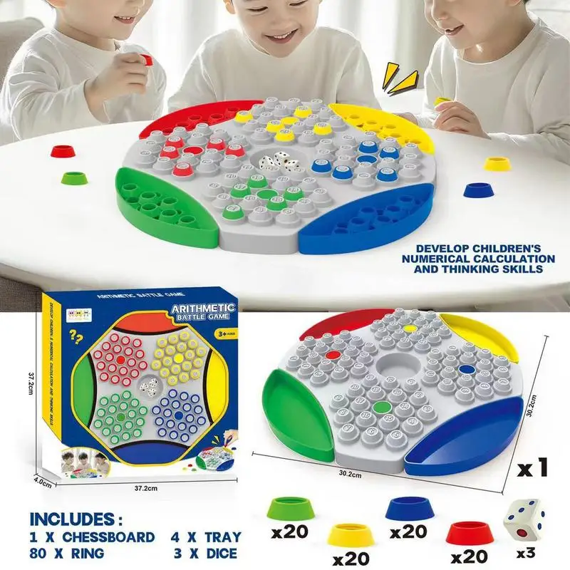 Math Board Game Math Table Board Game Parent-Child Interaction Subtraction Addition Division Battle Game For Boys And Girl