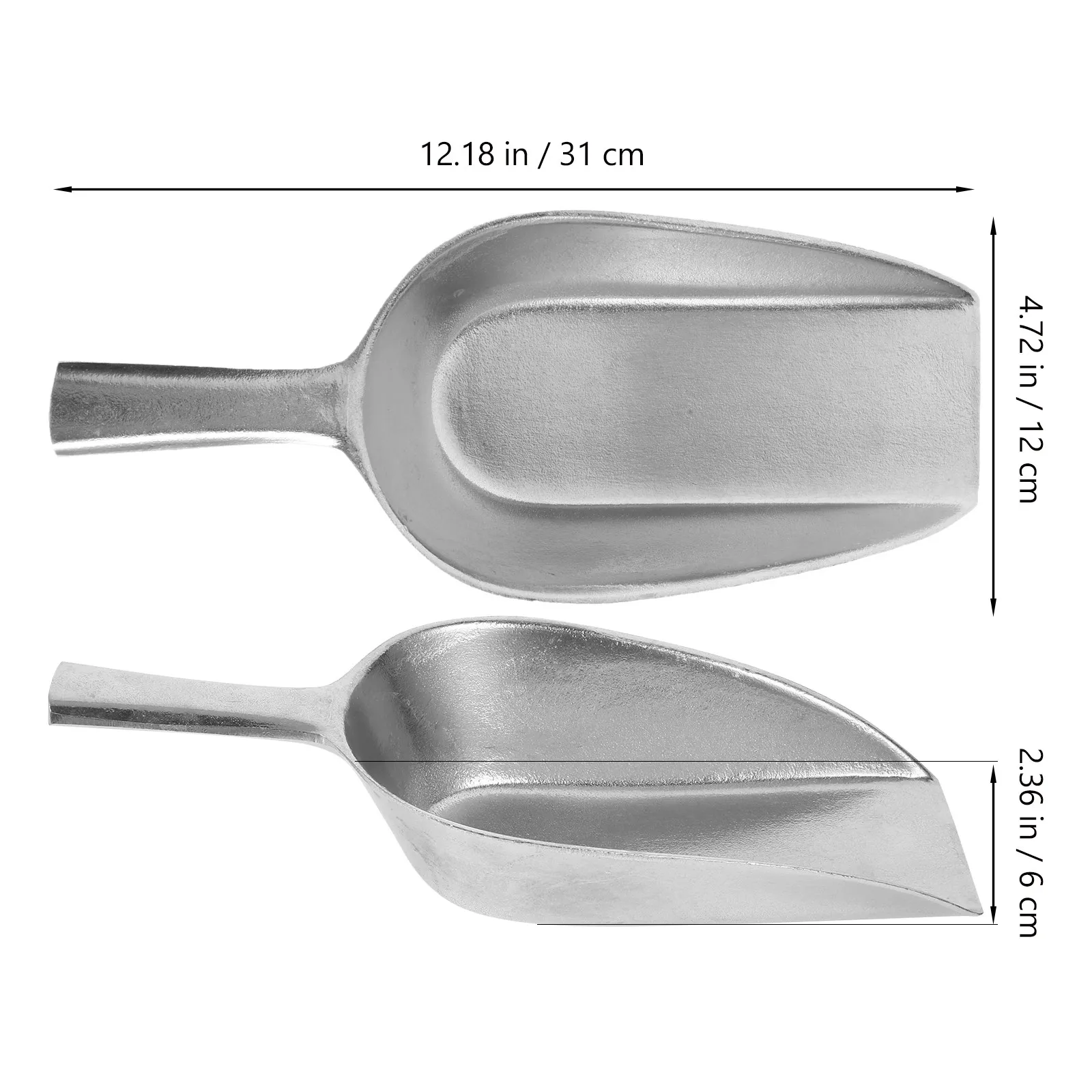 Aluminium Farm Feeding Scoop Heavy-Duty Thick Grain Shovel for Livestock Poultry Rice Fodder Distribution Compact Lightweight