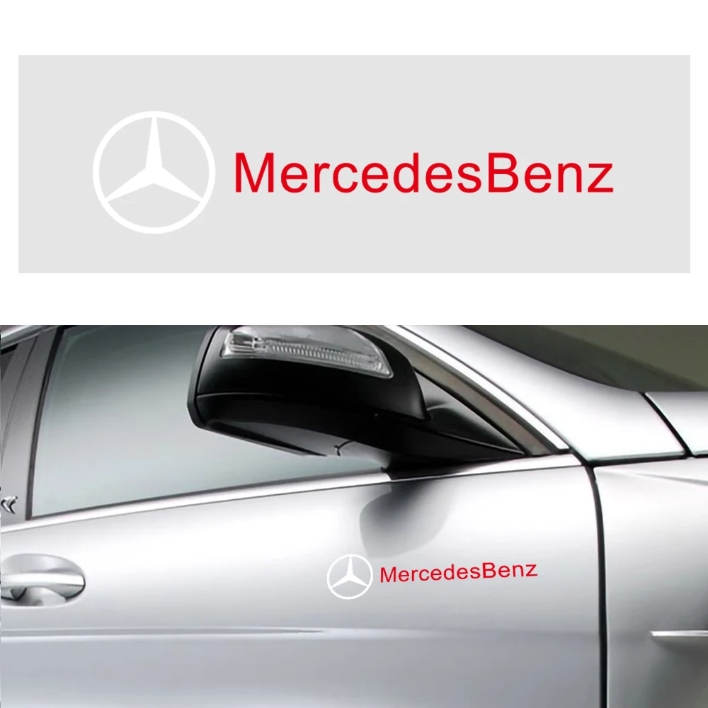 2PCS Car Vinyl Reflective Sticker Rearview Mirror Body Door Decor Decal For Mercedes Benz AMG W203 W204 W205 W211 W212 W213 CLS