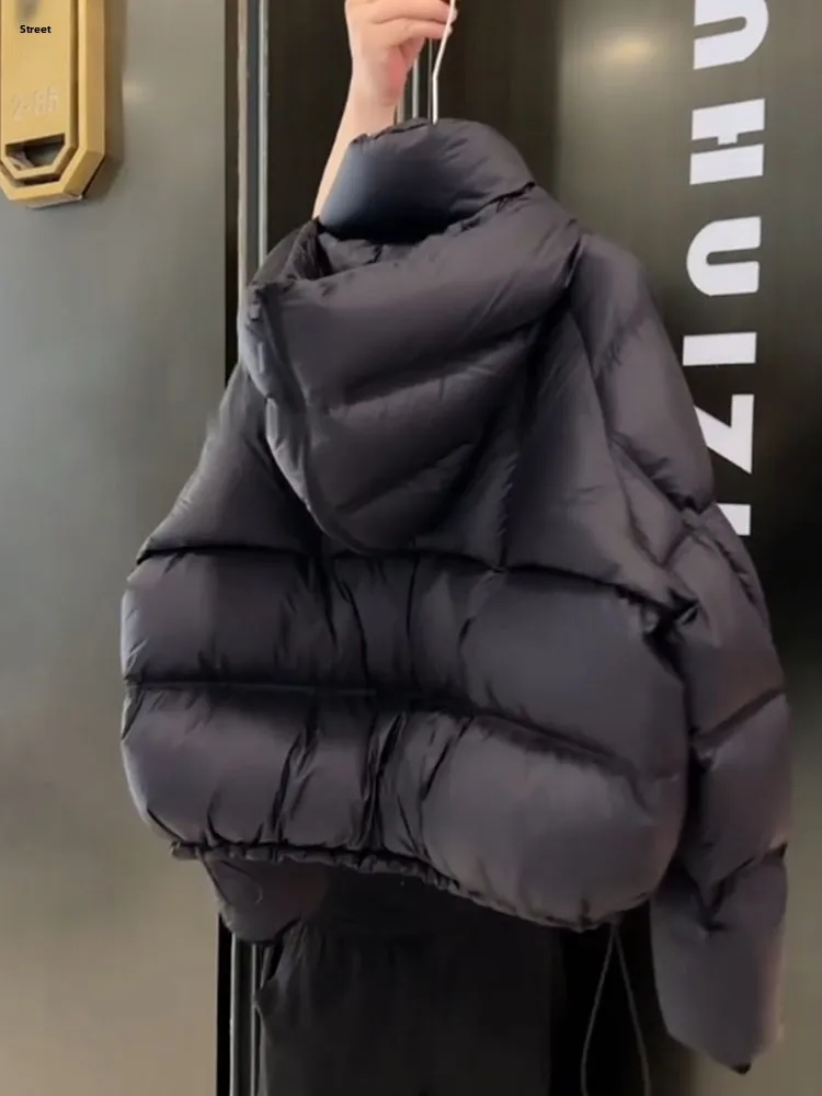 

Уникальный женский пуховик ort Bla, зима 2025 г., новинка Sle Premium Bread Coat Fem Faion, полиэфирное волокно, белый ду пух