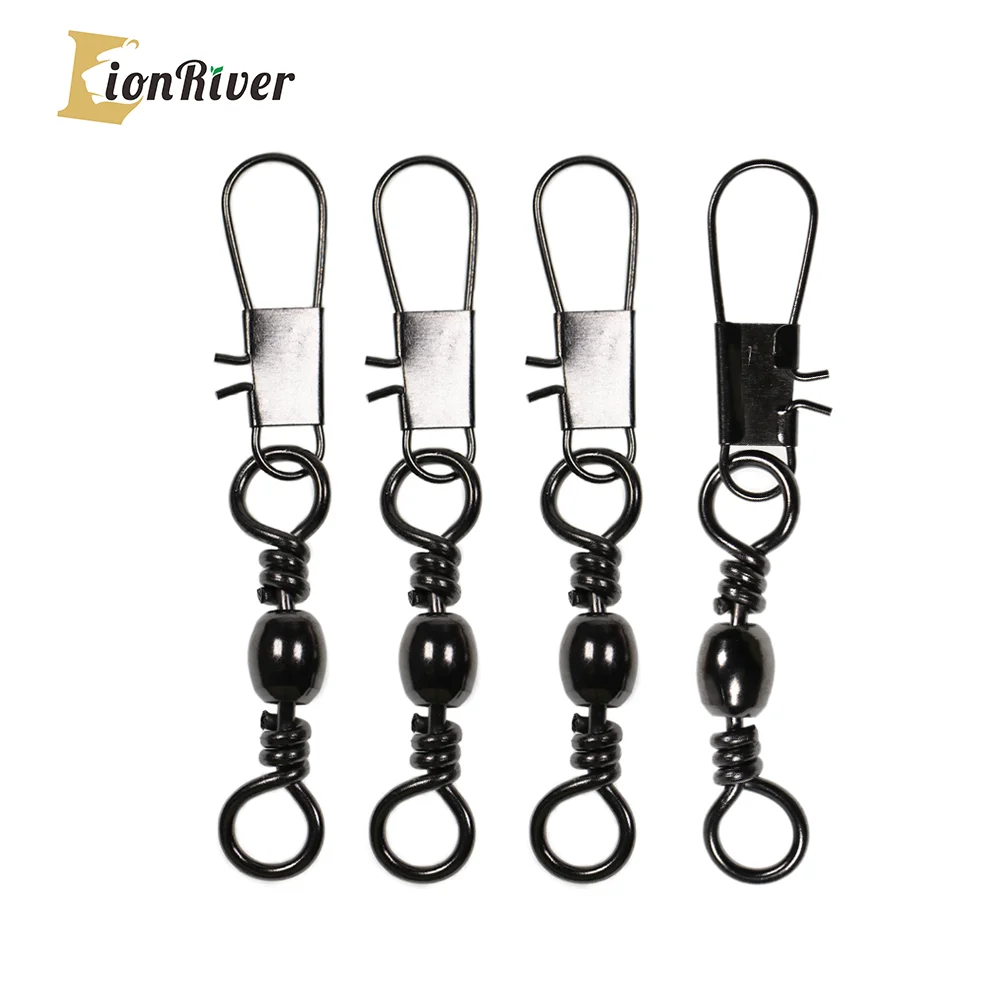 LIONRIVER-Pin conector de pesca, rodamiento giratorio, SnapFishing, señuelo, aparejos de cebo, anzuelo de pesca de agua salada, accesorios de aparejo
