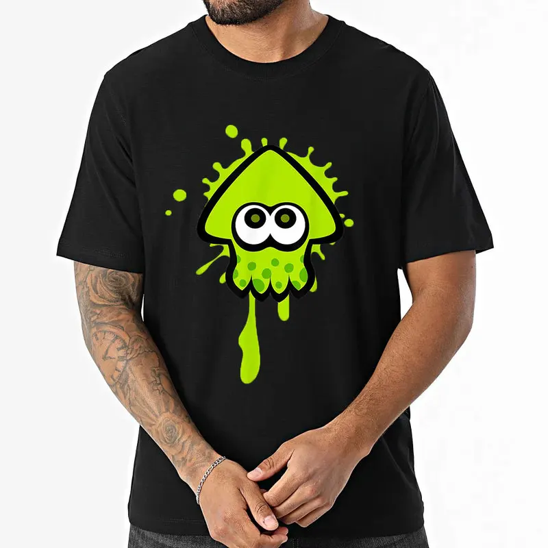 Cute Cartoon Videogame Splatoon Gift T Shirt for Gamer 1231 Short Sleeve Graphic Clothes 100% cotton Unisex Tee US Size S-6XL