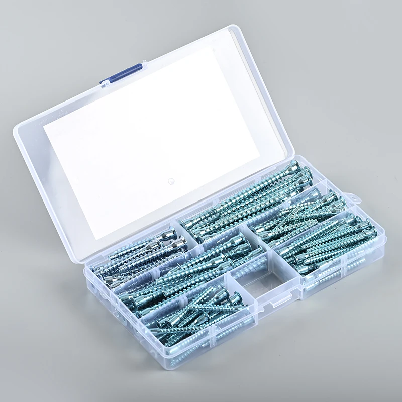 

106pcs Spare Hardware Parts Shelf Unit Screws Set Countersunk Hexagon Self-tapping Straight Repair Screws Wood Cabinet Screws