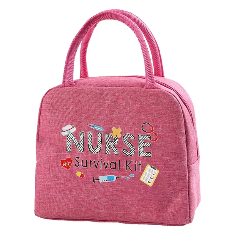 Nurse Lunch Bag Women Portable Insulated Bag Lunch Box Picnic Storage Food Bento Box Insulated Cooler Bag Travel Breakfast Box