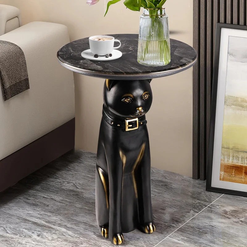 C006B Unique Animal Dog Cartoon Coffee Table Art Sculpture Outdoor Weatherproof Art Furniture Luxury Tea Coffee Side Table Dex