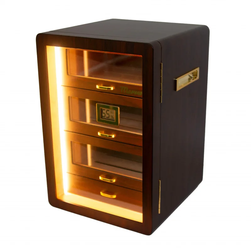 custom.LED Light Cabinet New Custom Modern Classic Design Cigar Cabinet MDF Material Humidor Cabinet