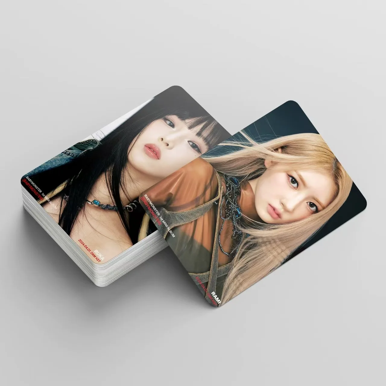 55pcs/set Kpop BABY MONSTER Lomo Cards SHEESH BABYMONSTER HARAM Photo Album Photocards for Fans Collection