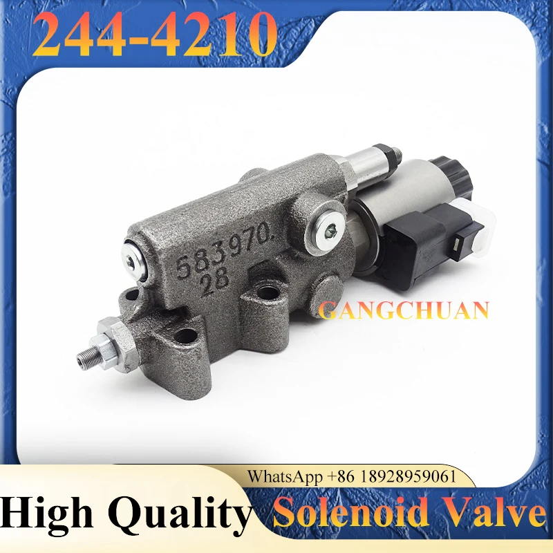 For E336D 259-0907 Excavator Fan Pump Solenoid Valve 244-4120 E345D E330D