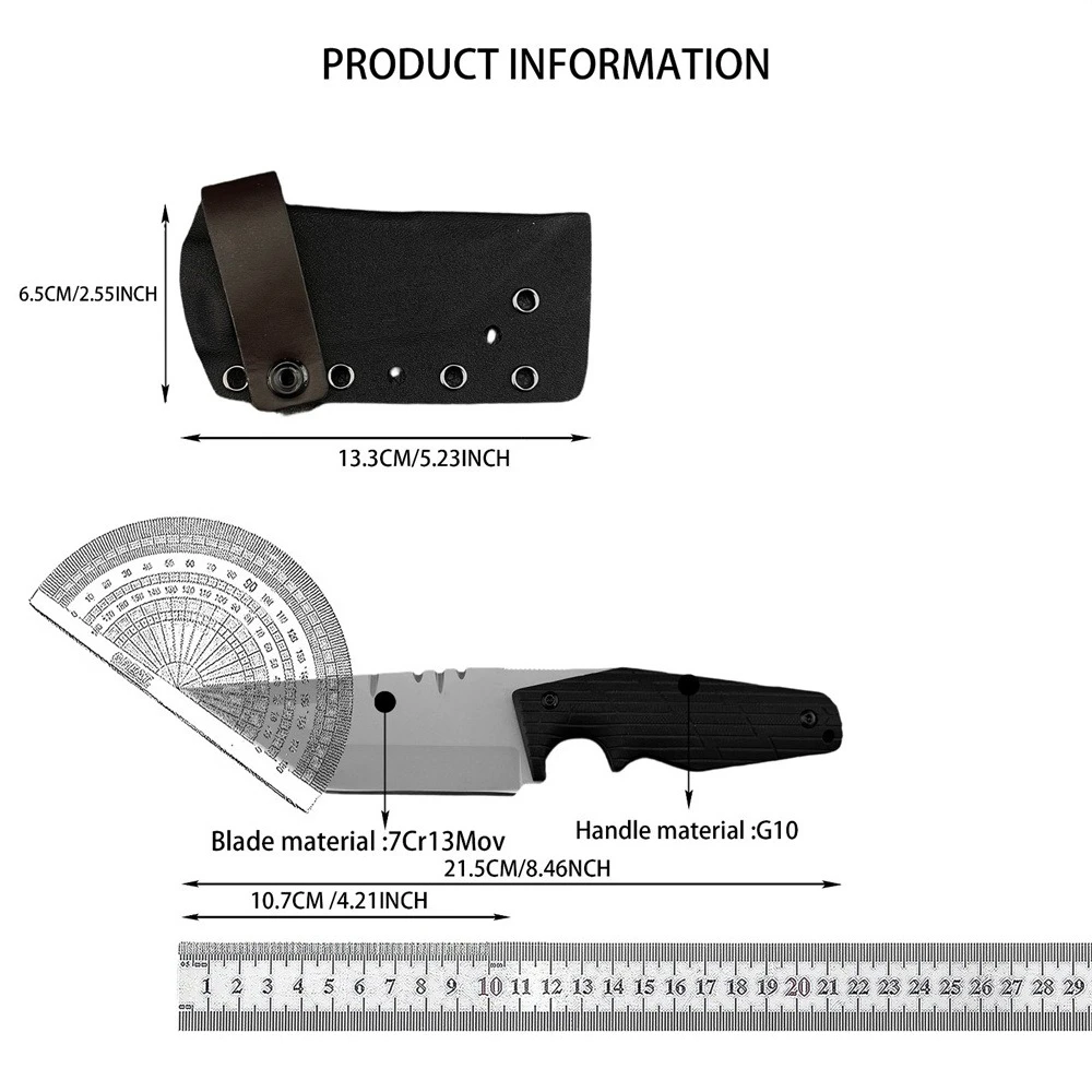 New House Kitchen Knife with Sheath 7Cr13Mov Blade and G10 Handle Everyday Household Knives Cutting Meat Fish Durable Knife view 6