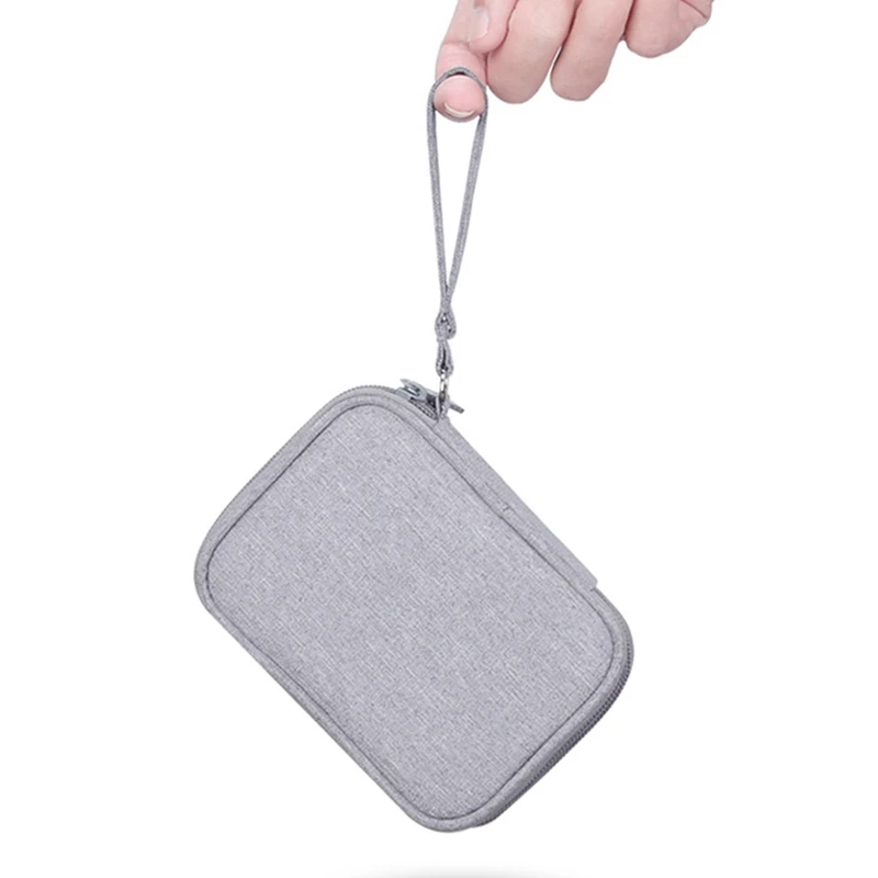 For Portable Double-Layer Storage Bag For Ipad Mini Kindle Cable, Charger, Mobile Phone Headset And SD Card
