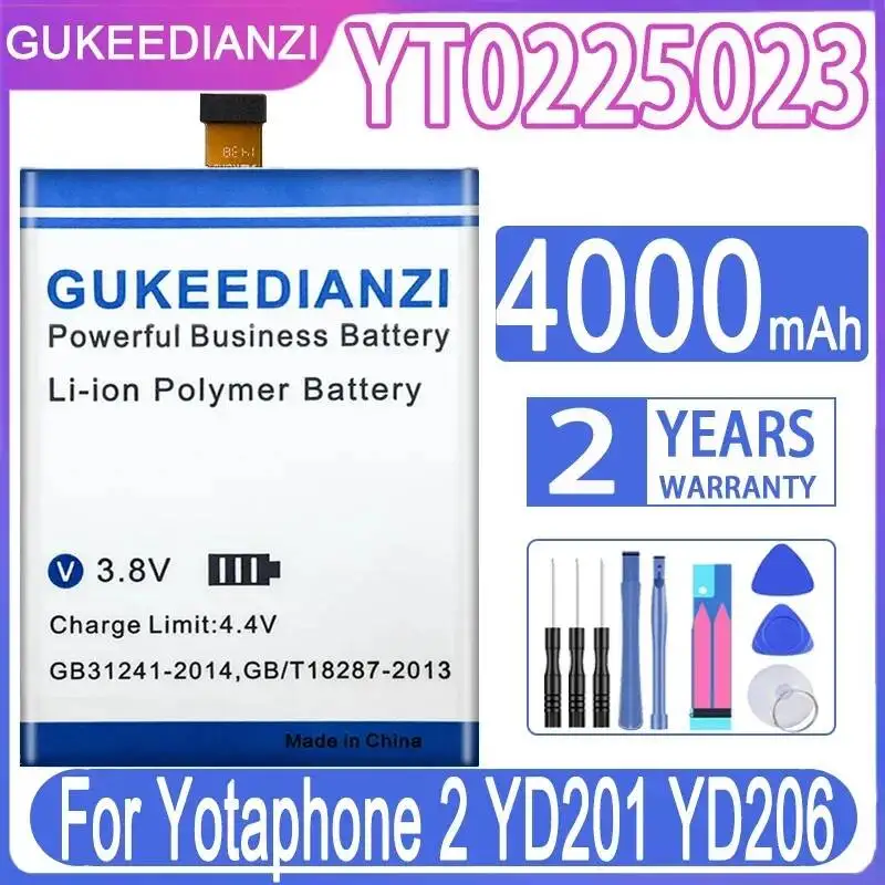 Аккумулятор для мобильного телефона 4000 мАч для Yotaphone 2 YD201 YD206, высокопроизводительный, YT0225023