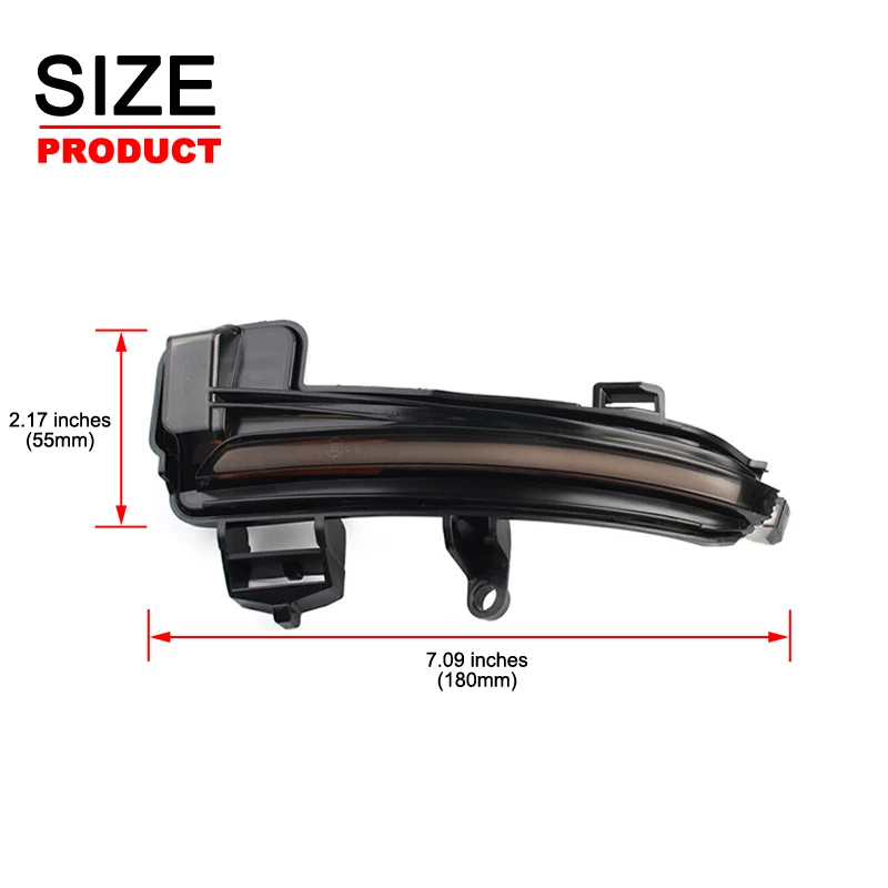 2 قطعة عدسة المدخن LED مصباح مرآة جانبية لسكودا سوبيرب A7 B8 MK3 2016-2019 العنبر الجانب الرؤية الخلفية الديناميكية بدوره أضواء الإشارة #2