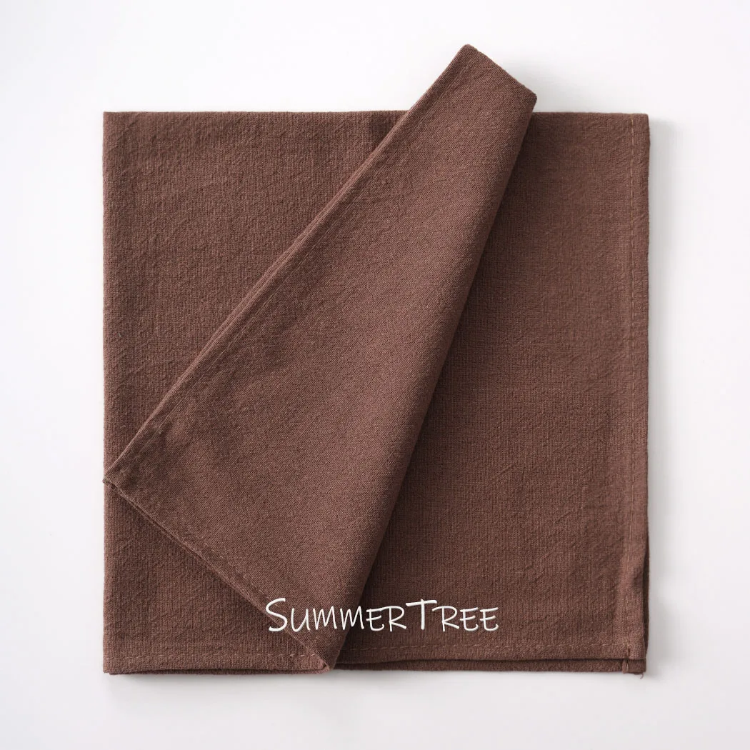 Cloth Napkins 40cm X 40cm Plain Washable 100% Cotton for Wedding Reception Party Home Anniversaire Table Napkin Dining Decor