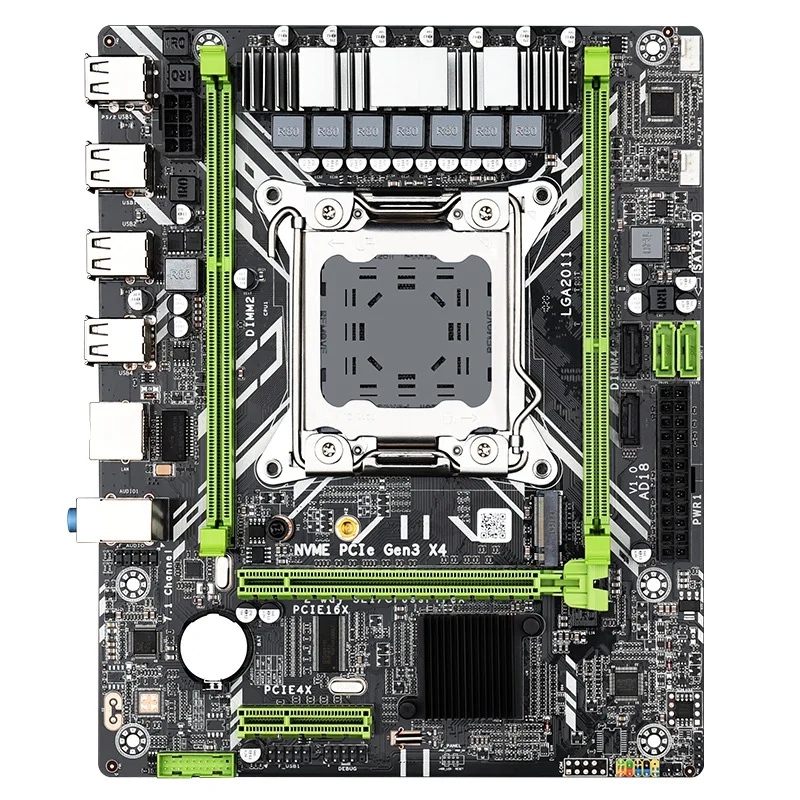 

X79D 2.0 LGA2011 ATX Motherboard Dual Channel DDR3 64G RAM PCI-E 16X SATA3.0 M.2 NVME Mainboard for LGA2011 CPU