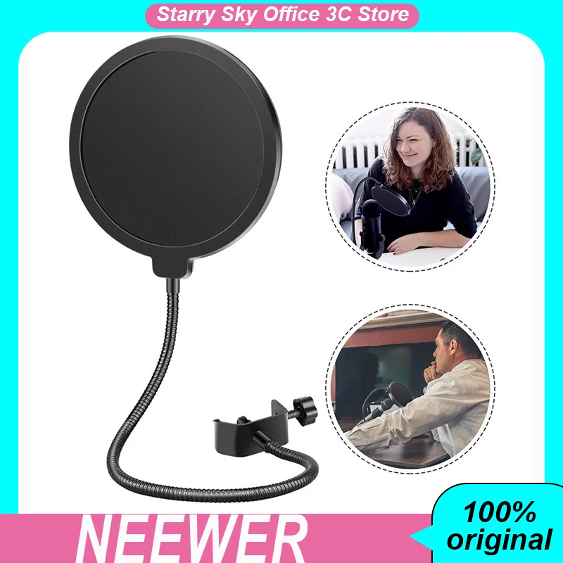 NEEWER Microphone Anti Spray Cover Radio Anchor Karaoke Recording Studio Accessories Custom Professional Microphone Accessory