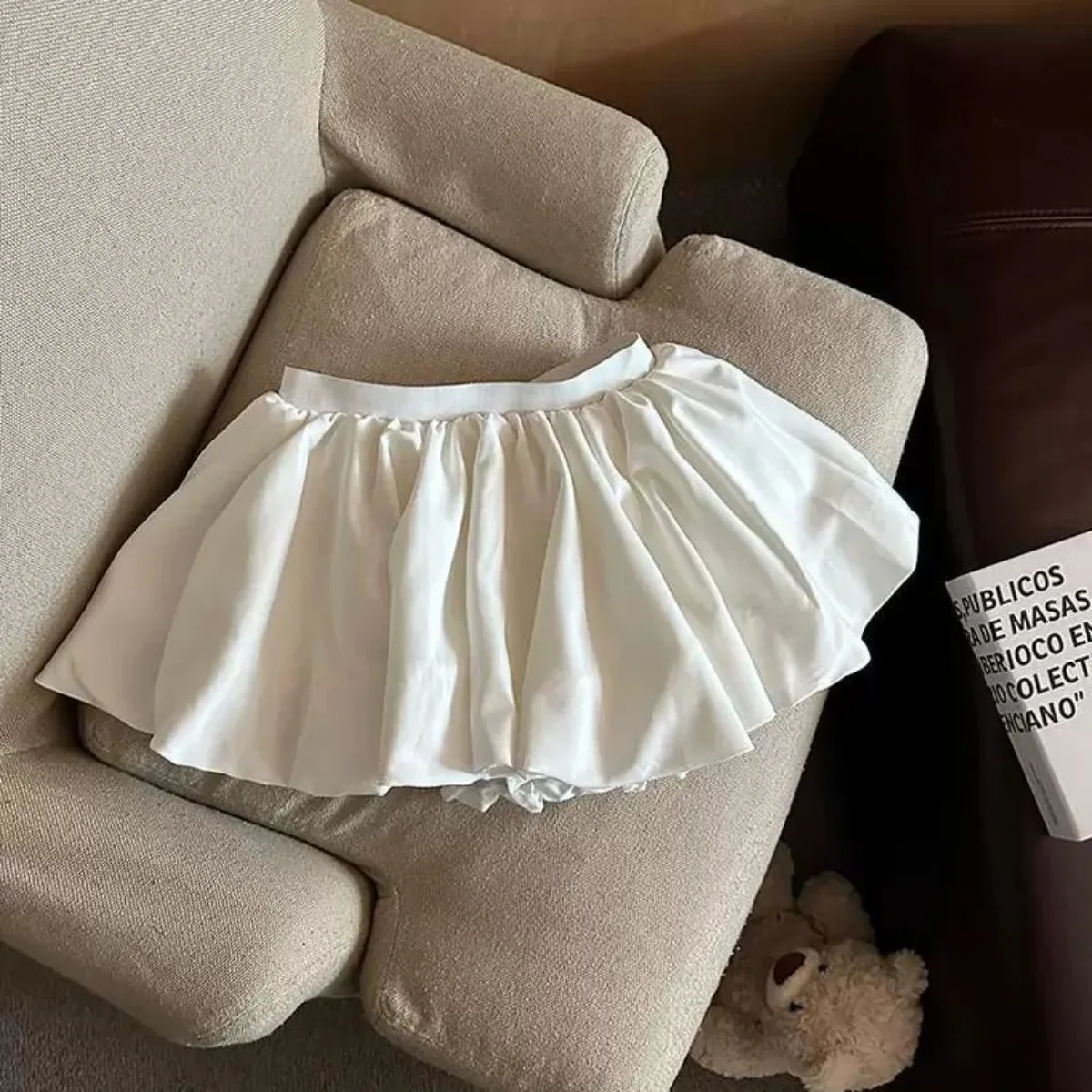 Plaid Tiered Skort for Plus Size Women, A-Line Puffy Mini Bubble Skirt with Built-in Shorts, Slimming Summer Skirt 2026