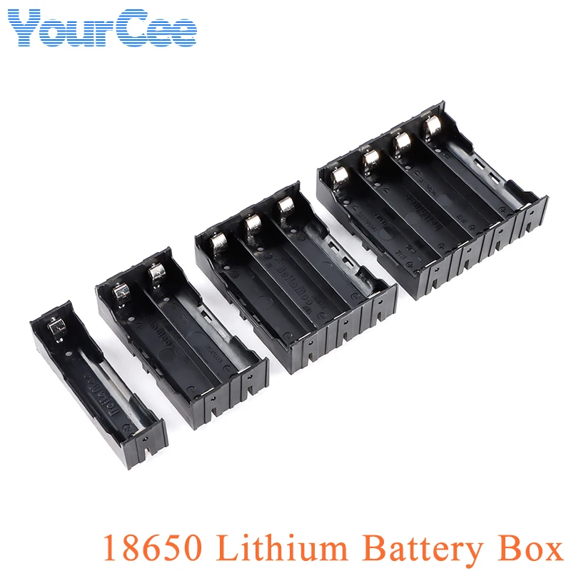 2pcs 1 2 3 4 Slot Cells 18650 Lithium Battery Box Power Bank Cases in Parallel Series Battery Holder Storage PCB With Hard Pin