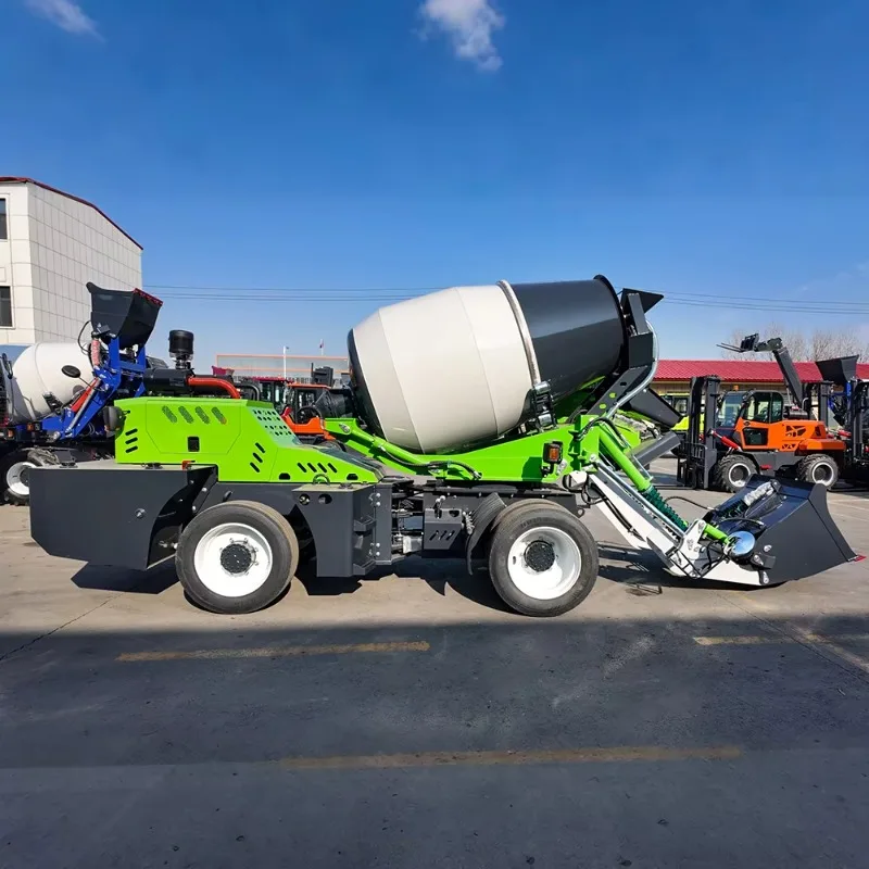 High Power Hydraulic Concrete Mixer Truck Mobile Self Loading For Infrastructure Sites