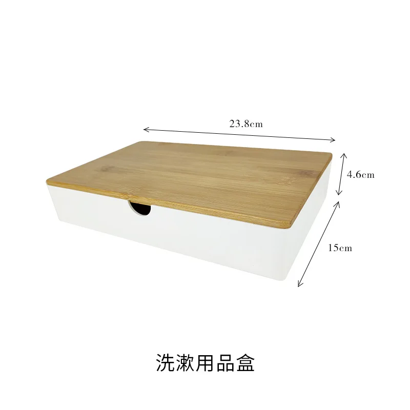 Japanese Style Wooden Bamboo Hotel Toiletries Storage Organizer Pull-out Hotel Room Tooth Set Storage Box Aromatherapy Tray