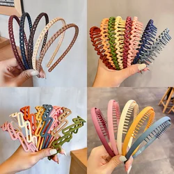 2023 Best Selling New Styles Fashion Wave Resin All-match Scrub Wavy Hair Band Headband for Women Girl Hair Accessories Headwear