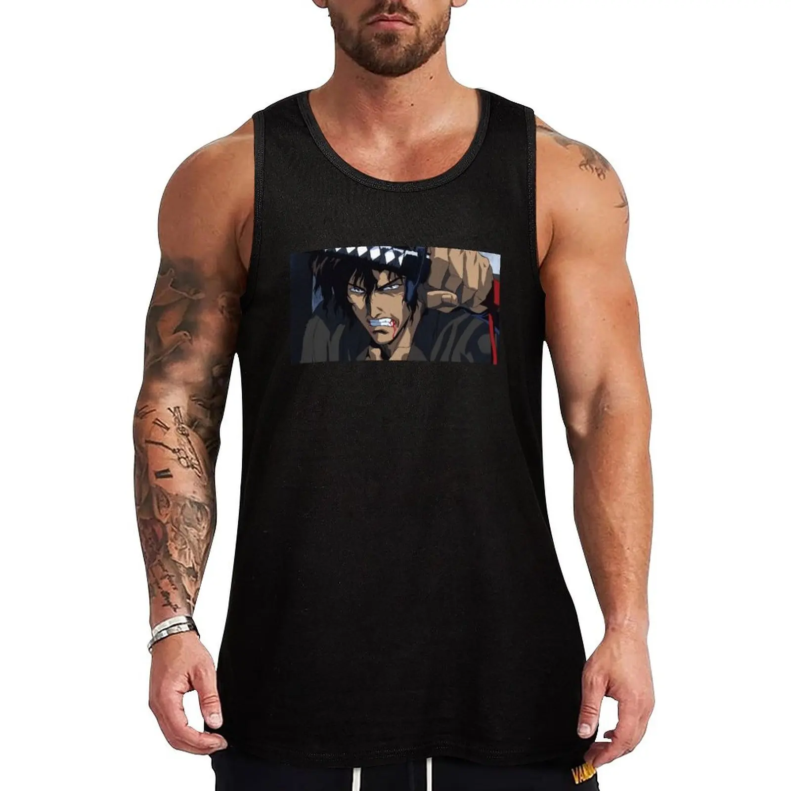 

Ninja Scroll Tank Top gym shirt men mens gym clothes basketball anime gym