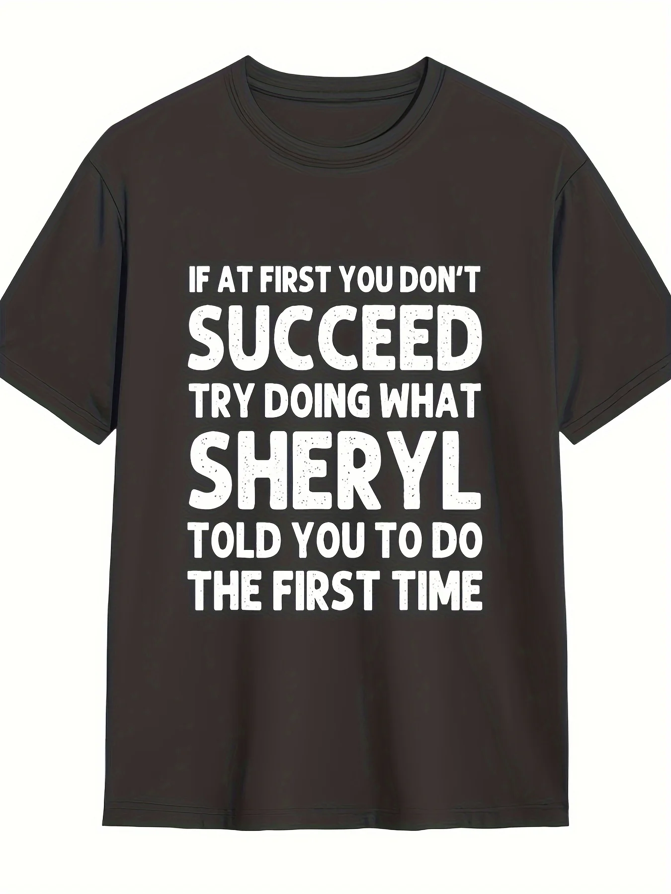 T-shirt da uomo con citazioni divertenti Shirley - T-shirt casual a maniche corte in cotone 100% con "Try to Do What Shirle